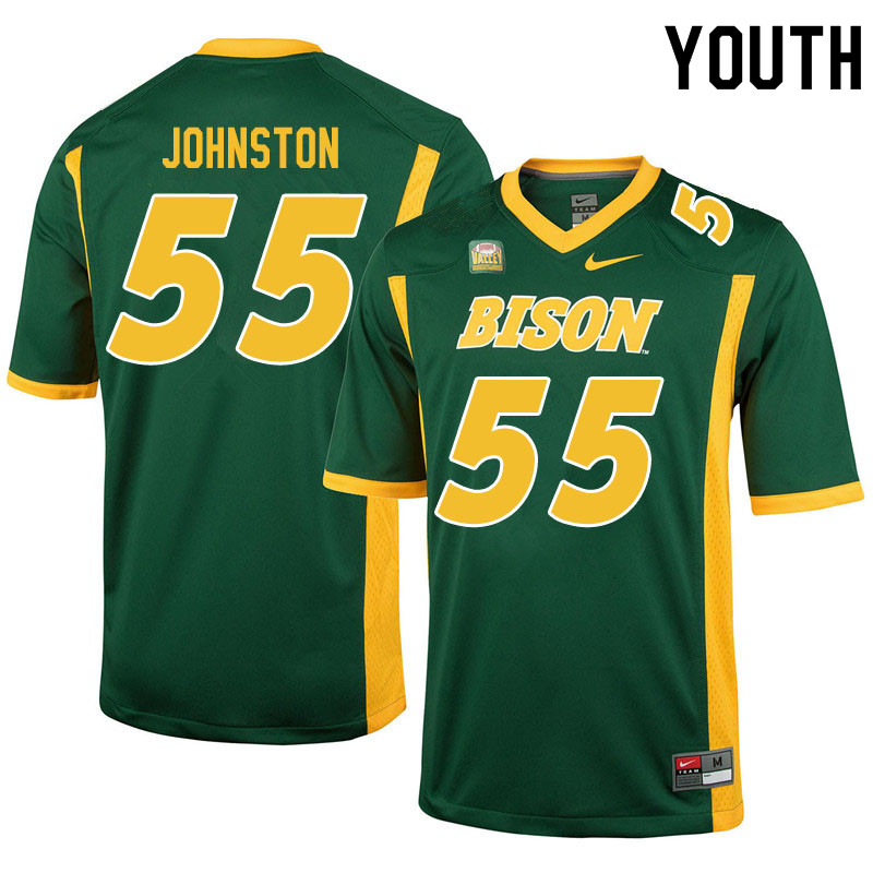 Youth #55 Hayden Johnston North Dakota State Bison College Football Jerseys Sale-Green